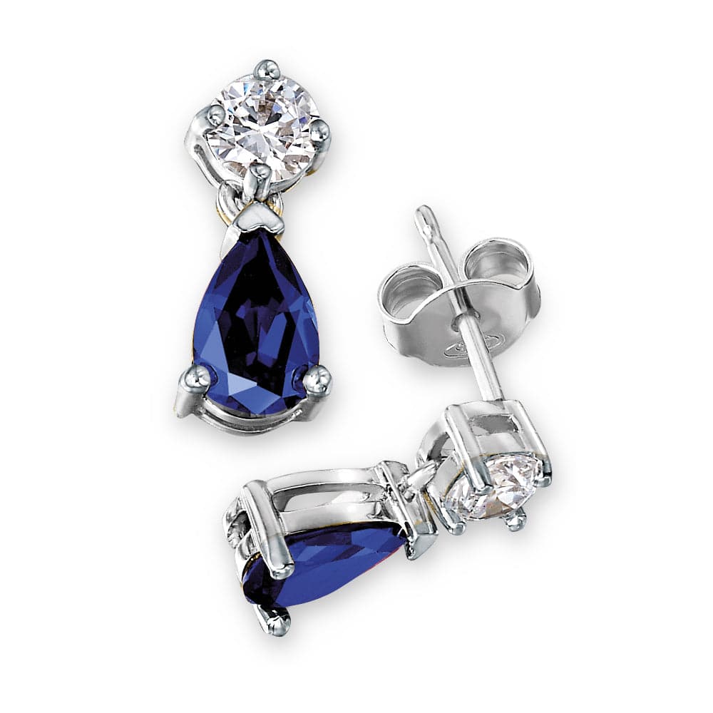 Sapphire hot sale teardrop earrings