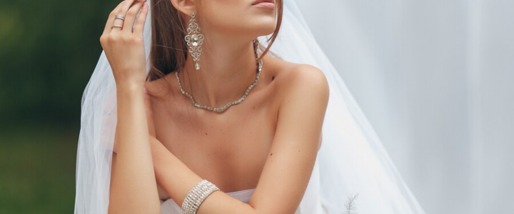 Bride with jewellery on