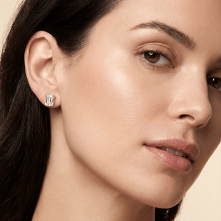 Bold Emerald Cut Stud Earrings