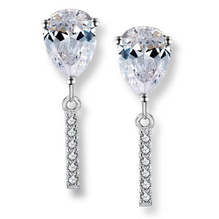 Silver Pear Drop Earrings