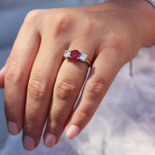 Tru Ruby Trilogy Ring