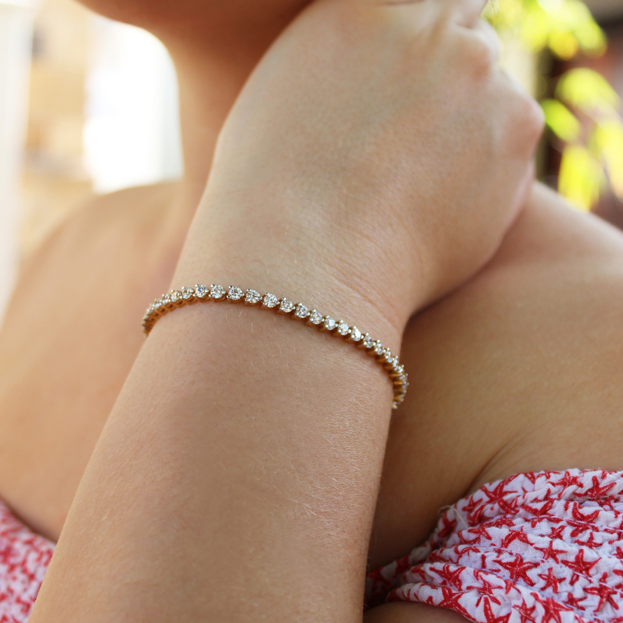 Tiffany Style Tennis Bracelet - Main Image