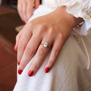 2 Carat Oval Cut Solitaire Ring