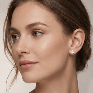 1.75 Carat Pear Cut Earrings