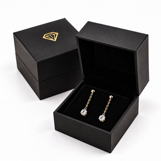1 Carat Posh Solitaire Drop Earrings