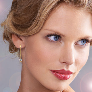 Posh Solitaire Drop Earrings