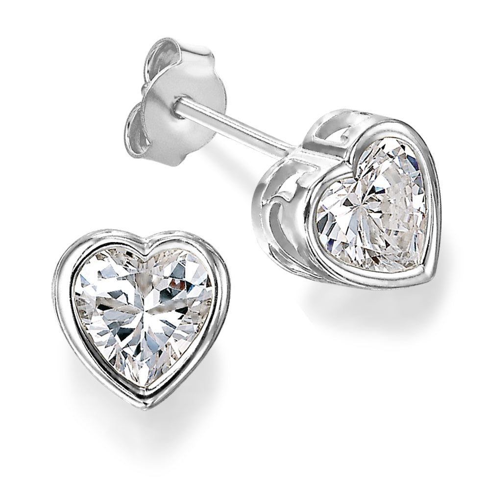 Surrounded Heart Earrings