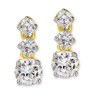1.50 Carat Classic Trilogy Earrings