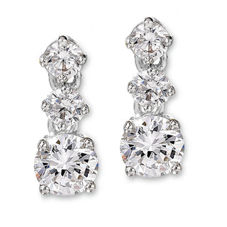 1.50 Carat Classic Trilogy Earrings