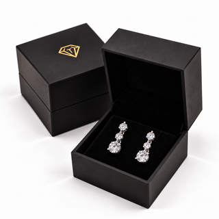 1.50 Carat Classic Trilogy Earrings