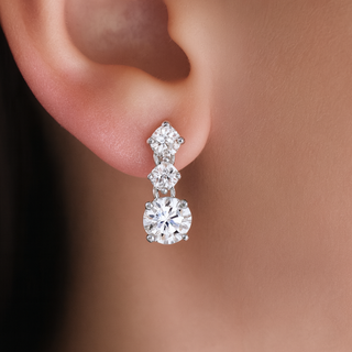 1.50 Carat Classic Trilogy Earrings