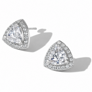 Triangle Halo Earrings