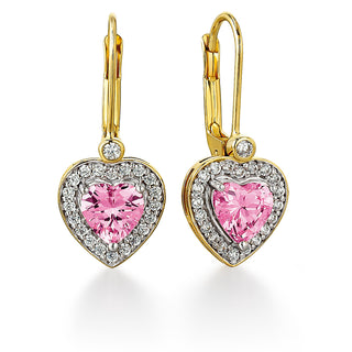 Pink Captivated Hearts Earrings