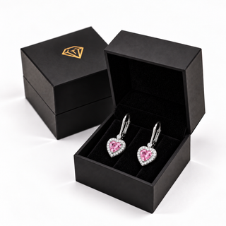 Pink Captivated Hearts Earrings
