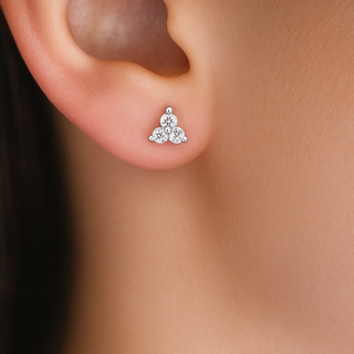 Trilogy Pyramid Earrings