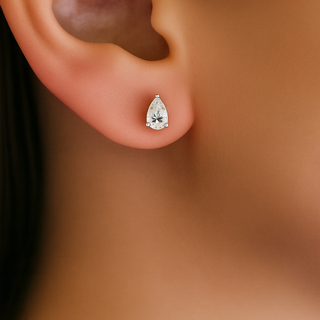 0.75 Carat Pear Cut Stud Earrings