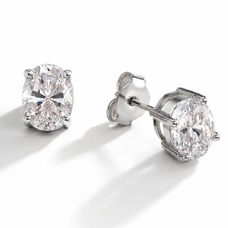 Oval Cut Stud Earrings