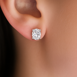 Oval Cut Stud Earrings