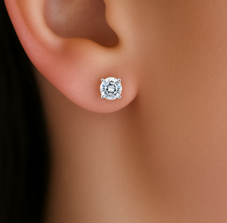1 Carat Solitaire Earrings