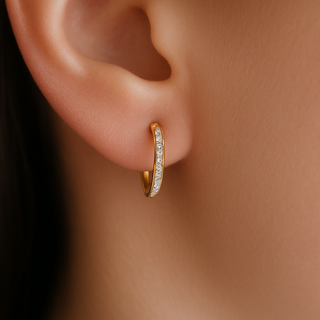 Gleaming Semi-Hoop Earrings