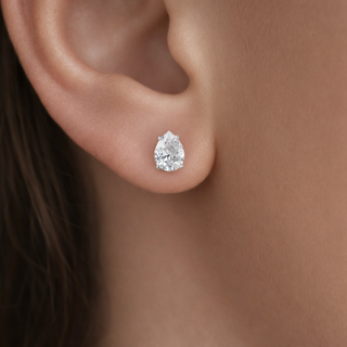 1.75 Carat Pear Cut Earrings