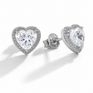 Heart Halo Studs