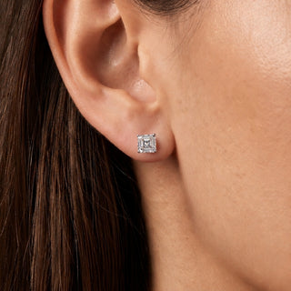 1.25 Carat Asscher Cut Studs