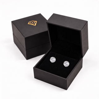 1 Carat Bezel Solitaire Studs