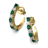 Tru-Emerald Crescent Earrings