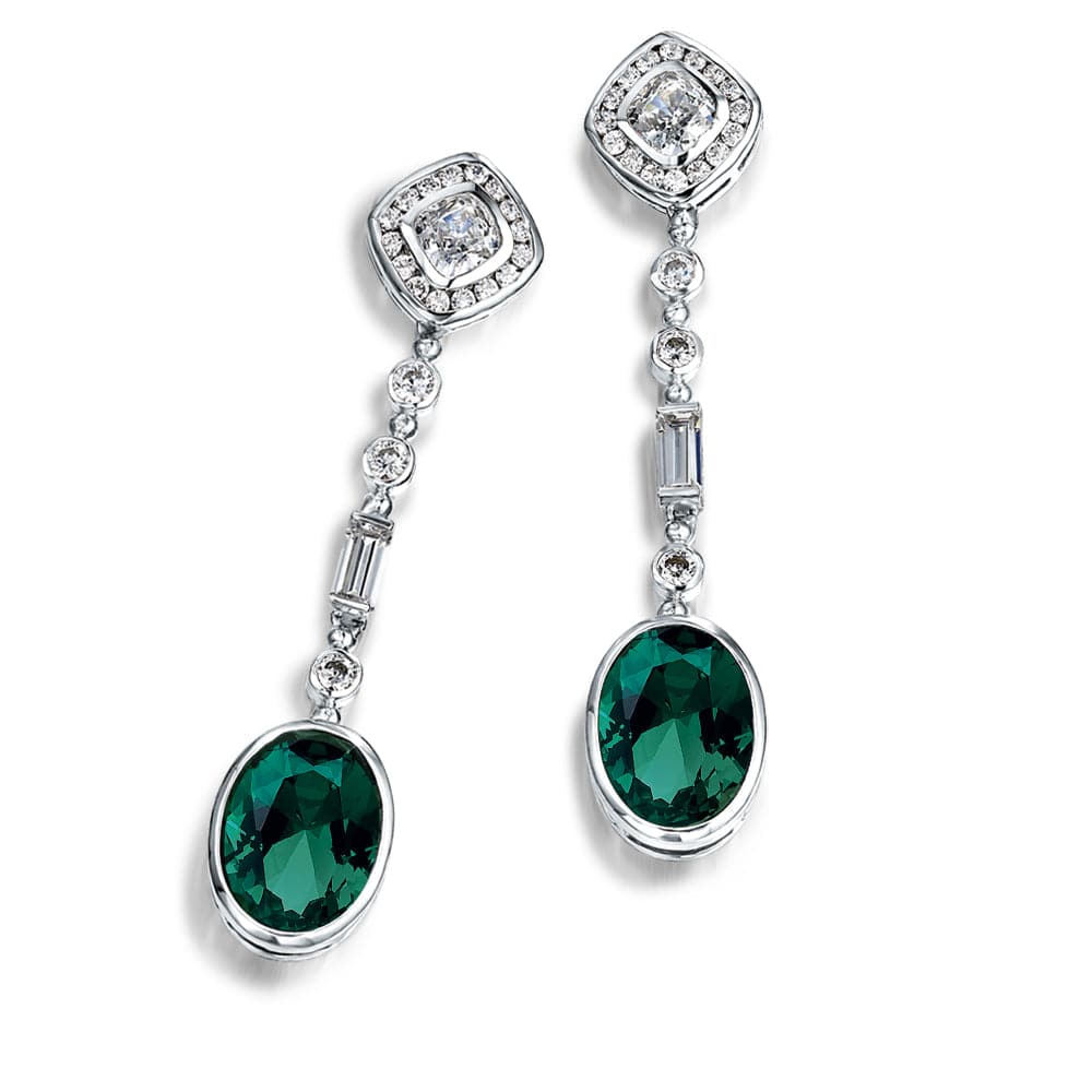 Decadent Drop Tru-Emerald Earrings