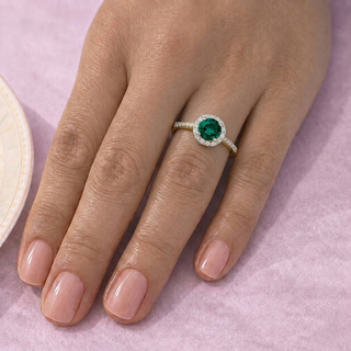 Tru Emerald Posh Halo Ring