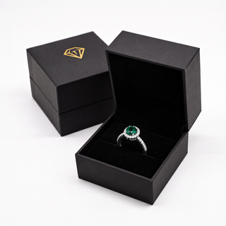 Tru Emerald Posh Halo Ring