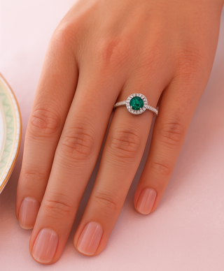 Tru Emerald Posh Halo Ring