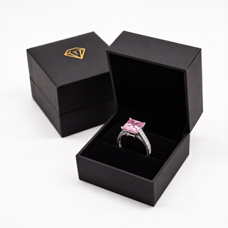 4.35 Carat Classic Pink Princess Ring