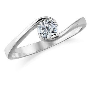 0.50 Carat Modern Solitaire Ring