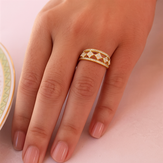 Princess Cut Lace Ring