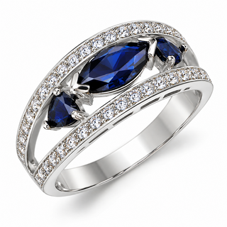 Tru Sapphire Marquise Ring
