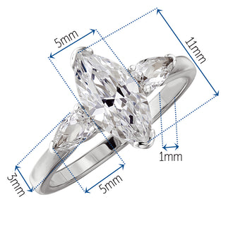 Marquise Cut Trilogy Ring