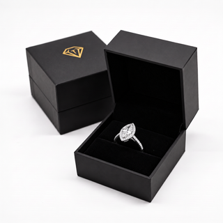 Marquise Cut Halo Ring