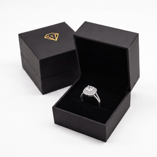 Asscher Cut Double Halo Ring