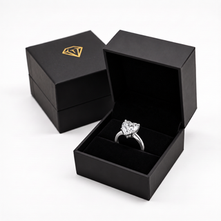 3 Carat Heart Solitaire Ring