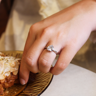 3 Carat Heart Solitaire Ring