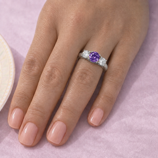 Tru Amethyst Trilogy Ring