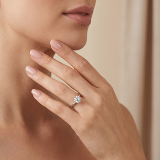 1 Carat Tiffany Style 4-Claw Solitaire Ring
