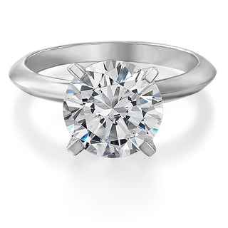 4 Carat Tiffany Style 4-Claw Solitaire Ring