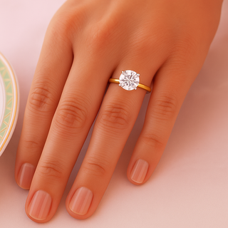 4 Carat Tiffany Style 4-Claw Solitaire Ring