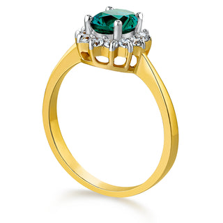 Tru Emerald Cluster Ring