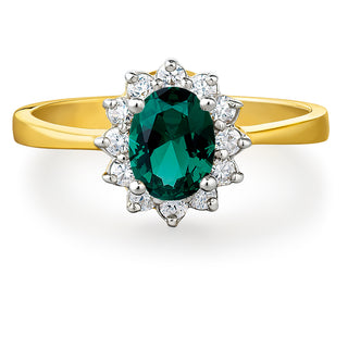 Tru Emerald Cluster Ring