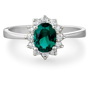 Tru Emerald Cluster Ring