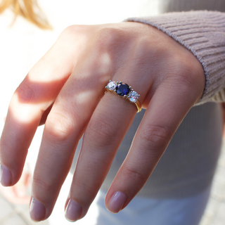 Tru Sapphire Trilogy Ring